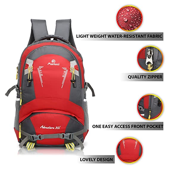 Martucci 15.6 inch 30 L Casual Waterproof Laptop Backpack/Office Bag/School Bag/College Bag/Business Bag/Travel Backpack For Unisex (Red) - Image 5