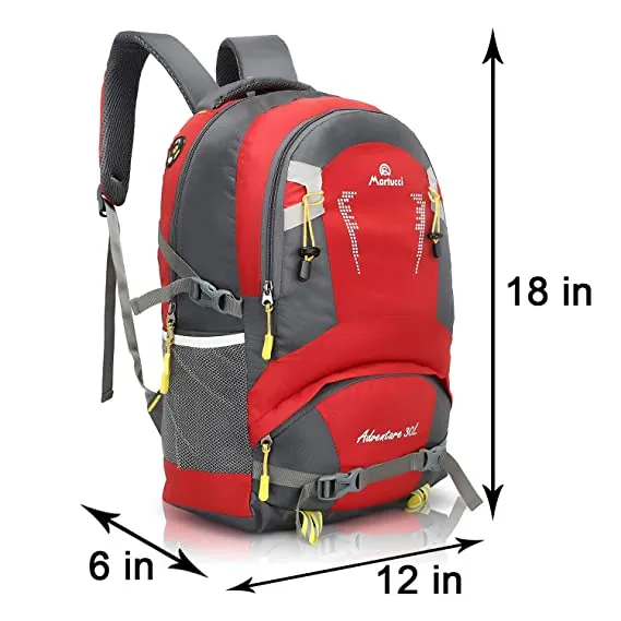 Martucci 15.6 inch 30 L Casual Waterproof Laptop Backpack/Office Bag/School Bag/College Bag/Business Bag/Travel Backpack For Unisex (Red) - Image 7
