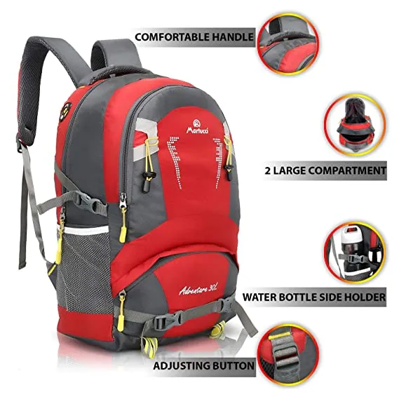 Martucci 15.6 inch 30 L Casual Waterproof Laptop Backpack/Office Bag/School Bag/College Bag/Business Bag/Travel Backpack For Unisex (Red) - Image 4