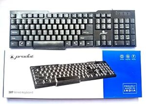 ProDot 207 USB Wired Keyboard | Spill Resistant | 104 Keys | Hindi Remington Layout | Compatible with Computer, Laptop & Gaming