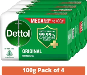 Dettol Original Bathing Soap Bar with 12hr Germ protection Pack of 4