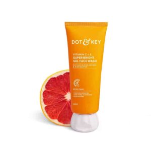 DOT & KEY Vitamin C + E Super Bright Gel Face Wash with Cicilian Blood Orange & Niacinamide (100 ml)