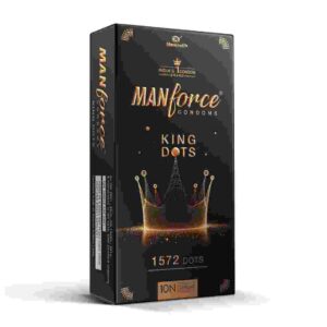 Manforce King Dots Extra Dotted Unflavored Condoms For a Deeper Sensation (10 PCS)
